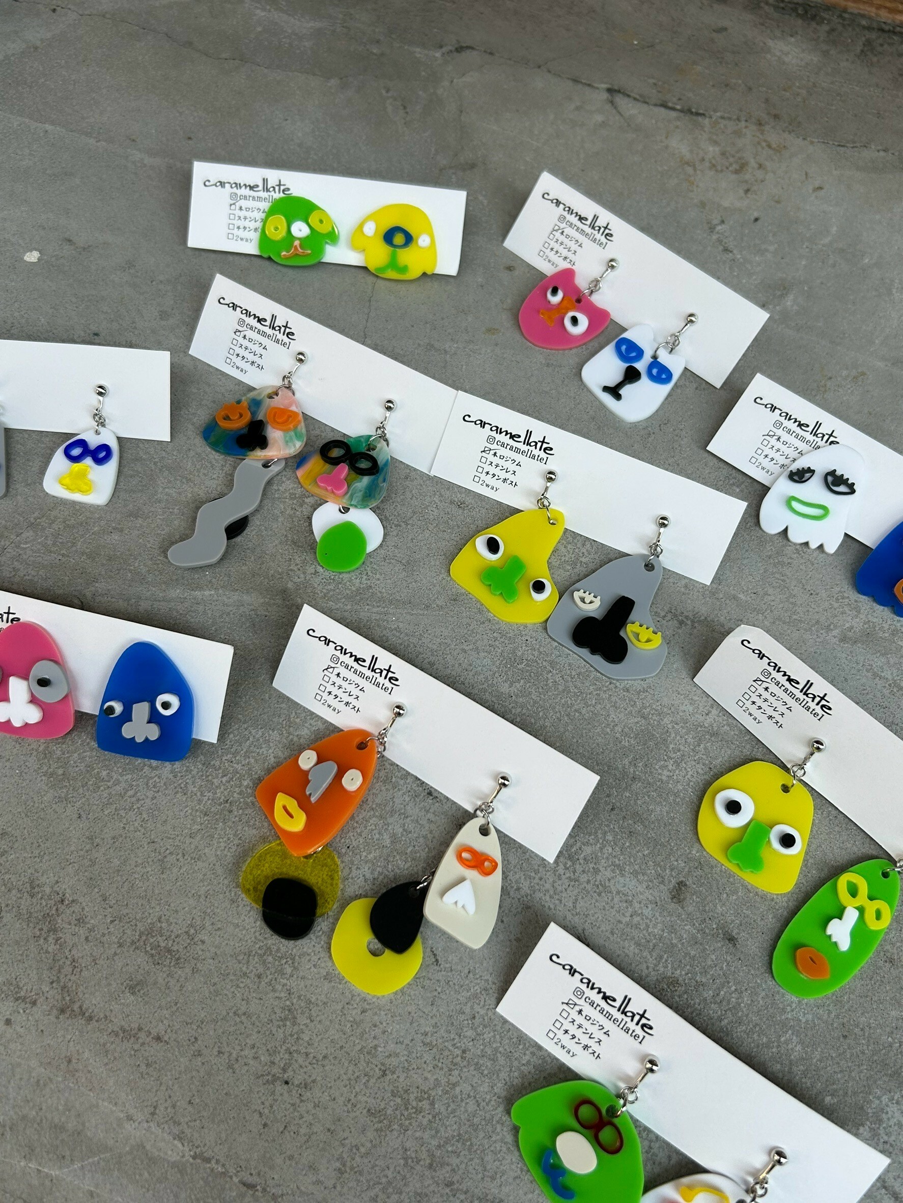 [caramellate] 怪趣表情耳環 | 耳夾 | NO.20