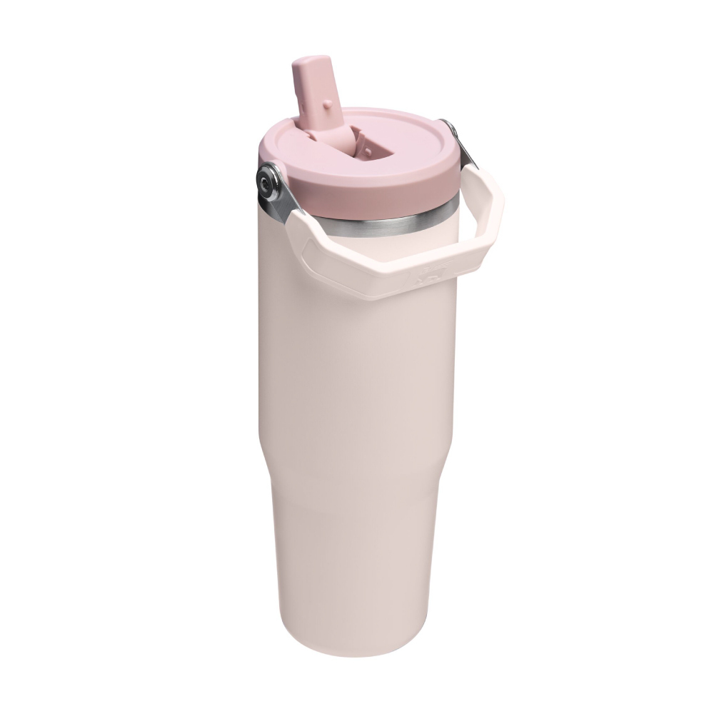 STANLEY 經典系列 IceFlow 手提吸管杯2.0 0.88L / 山櫻粉