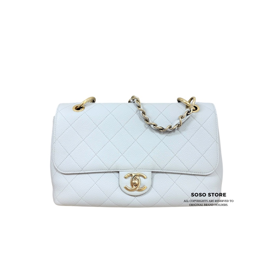 Chanel Flap Bag - Grey / Ghw