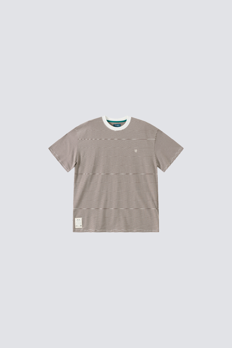 "No One Cares" Strips Essential Tee｜Brown｜Hong Kong Original Design