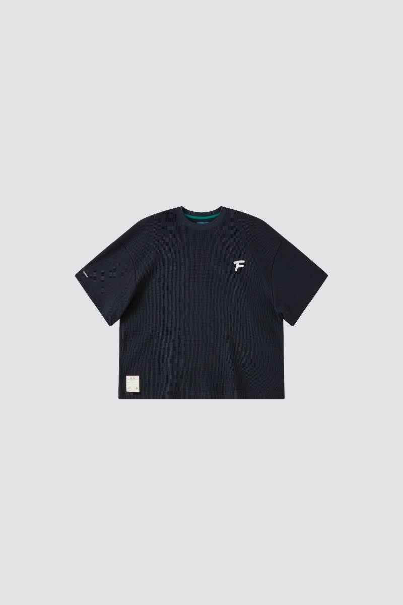 Washed Waffle Oversized Tee｜Black｜Hong Kong Original Design