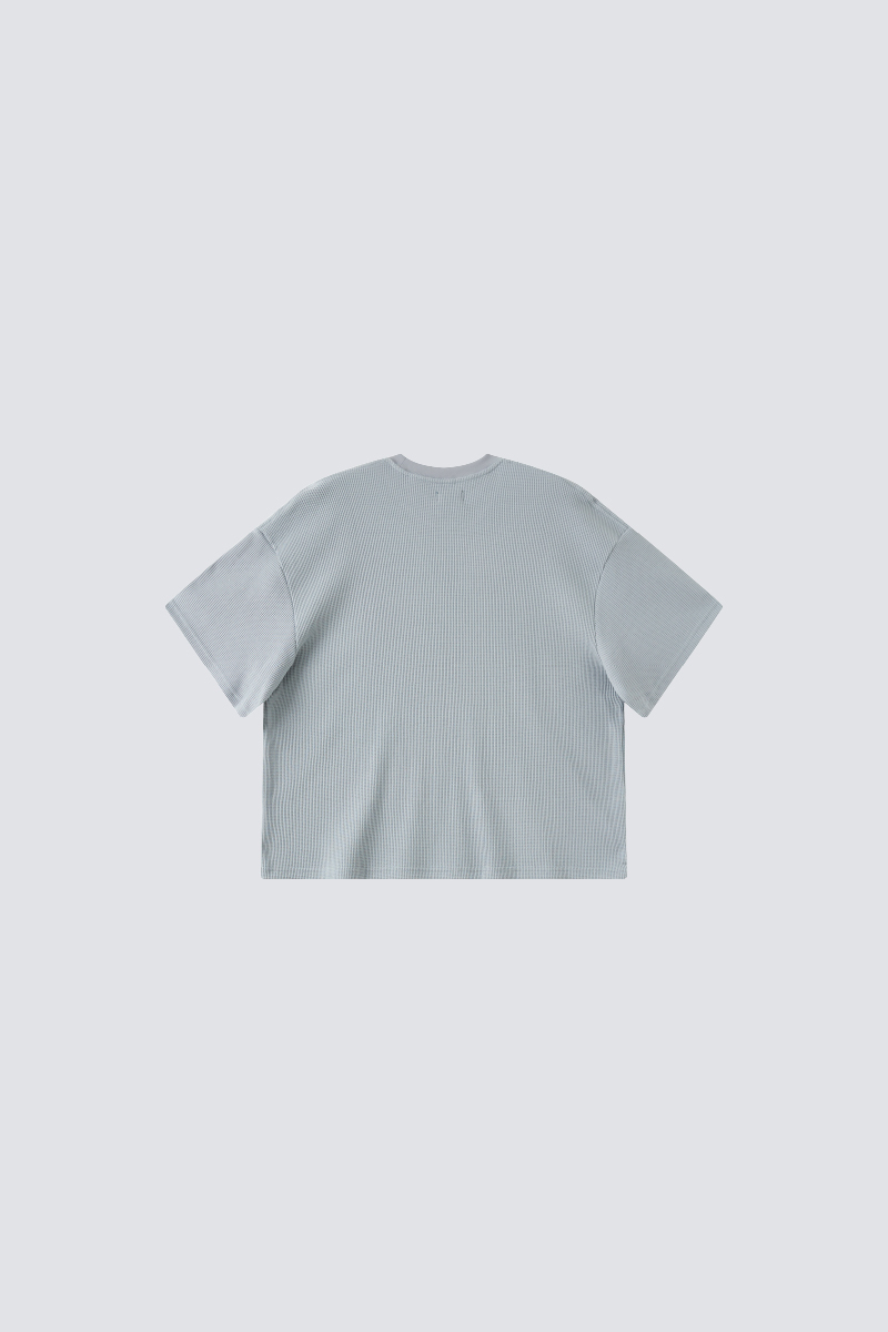 Washed Waffle Oversized Tee｜Light Blue｜Hong Kong Original Design