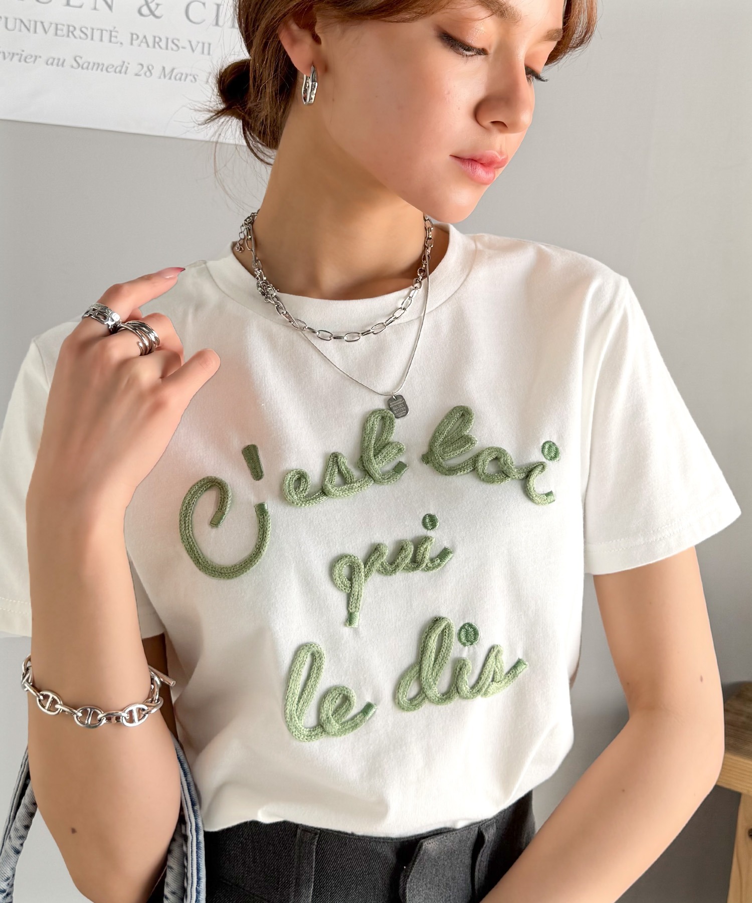 日本🇯🇵練線 Mily Bilet 彩色法式繩短T 刺繡 合身 6色(任買兩件711免運)/預購