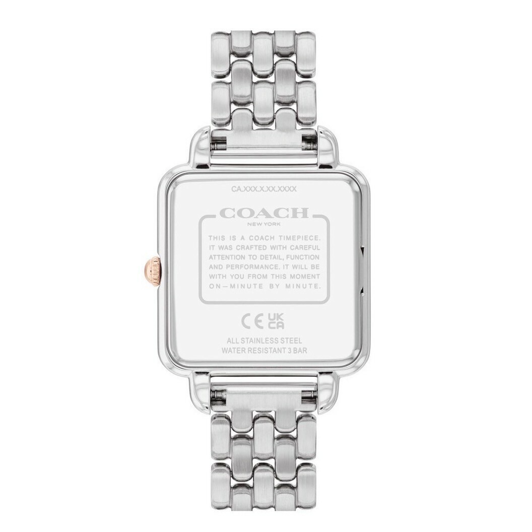 【COACH】優雅方形C LOGO鏈帶腕錶CO14504497 28mm 現代鐘錶