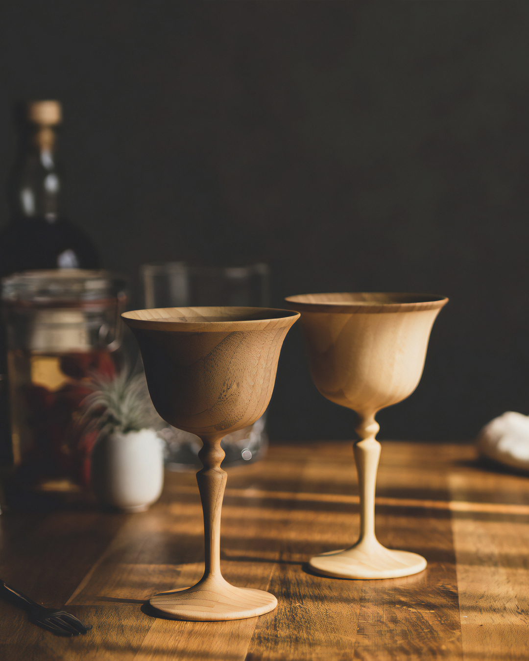 竹製雞尾酒杯 (一對禮盒)｜Riveret