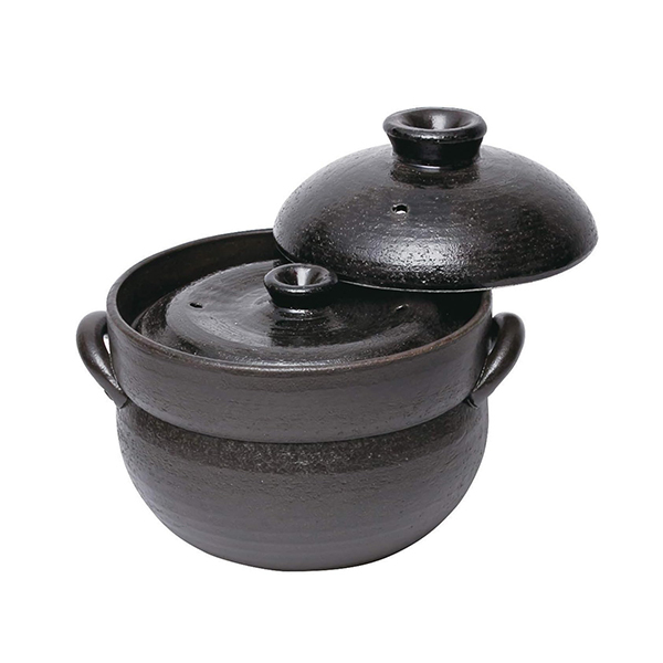 【萬古燒】黑釉 2合炊飯鍋
