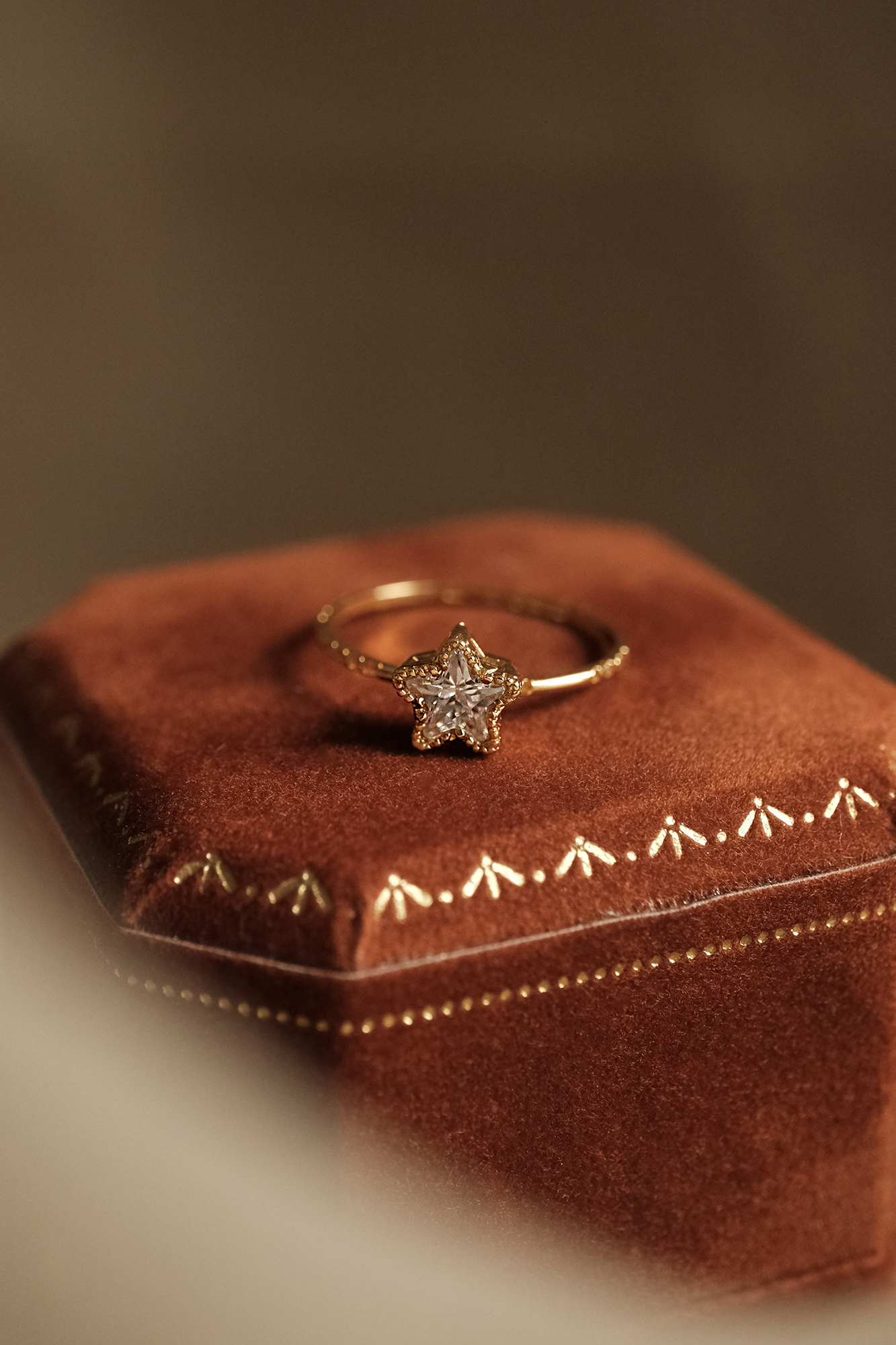 18KGP 月光寶盒戒指-星星款