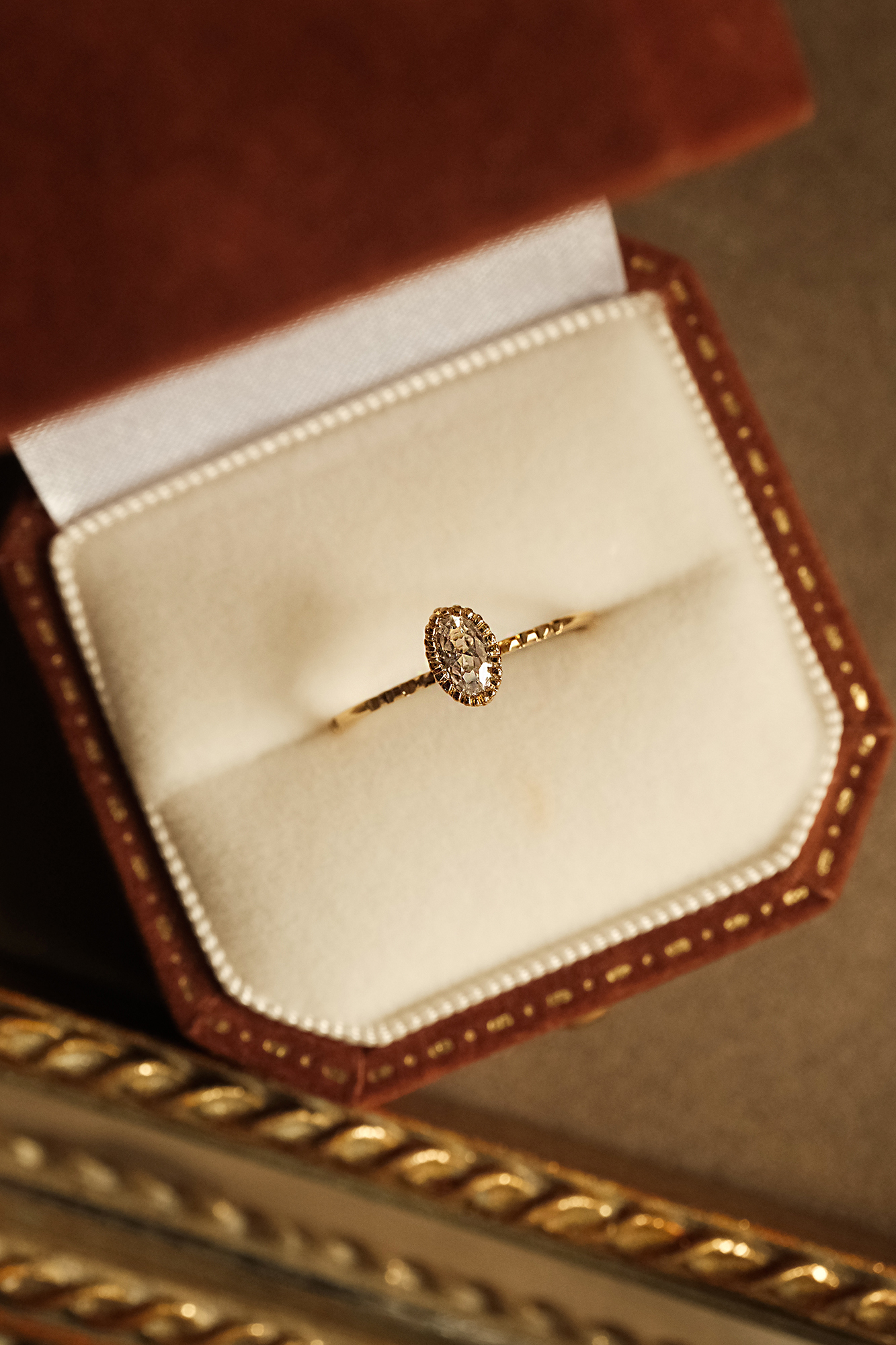 18KGP 月光寶盒戒指-橢圓款