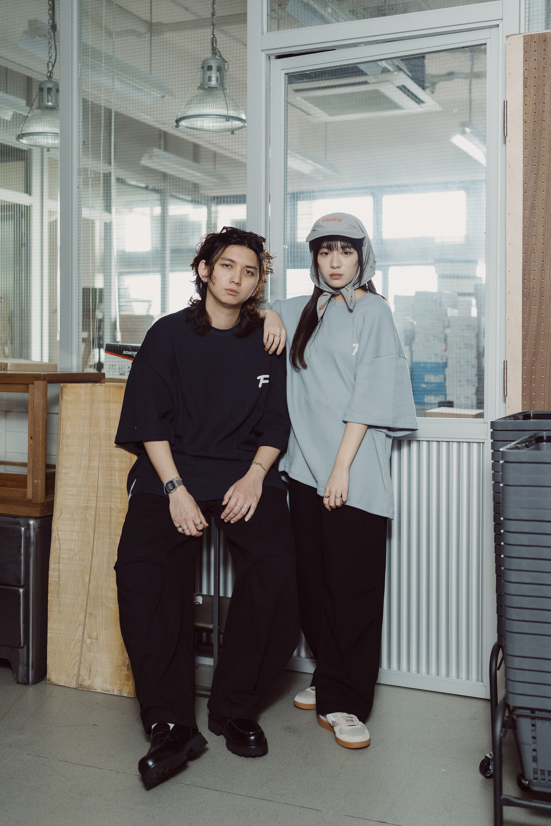 Fumble Washed Waffle Oversized Tee