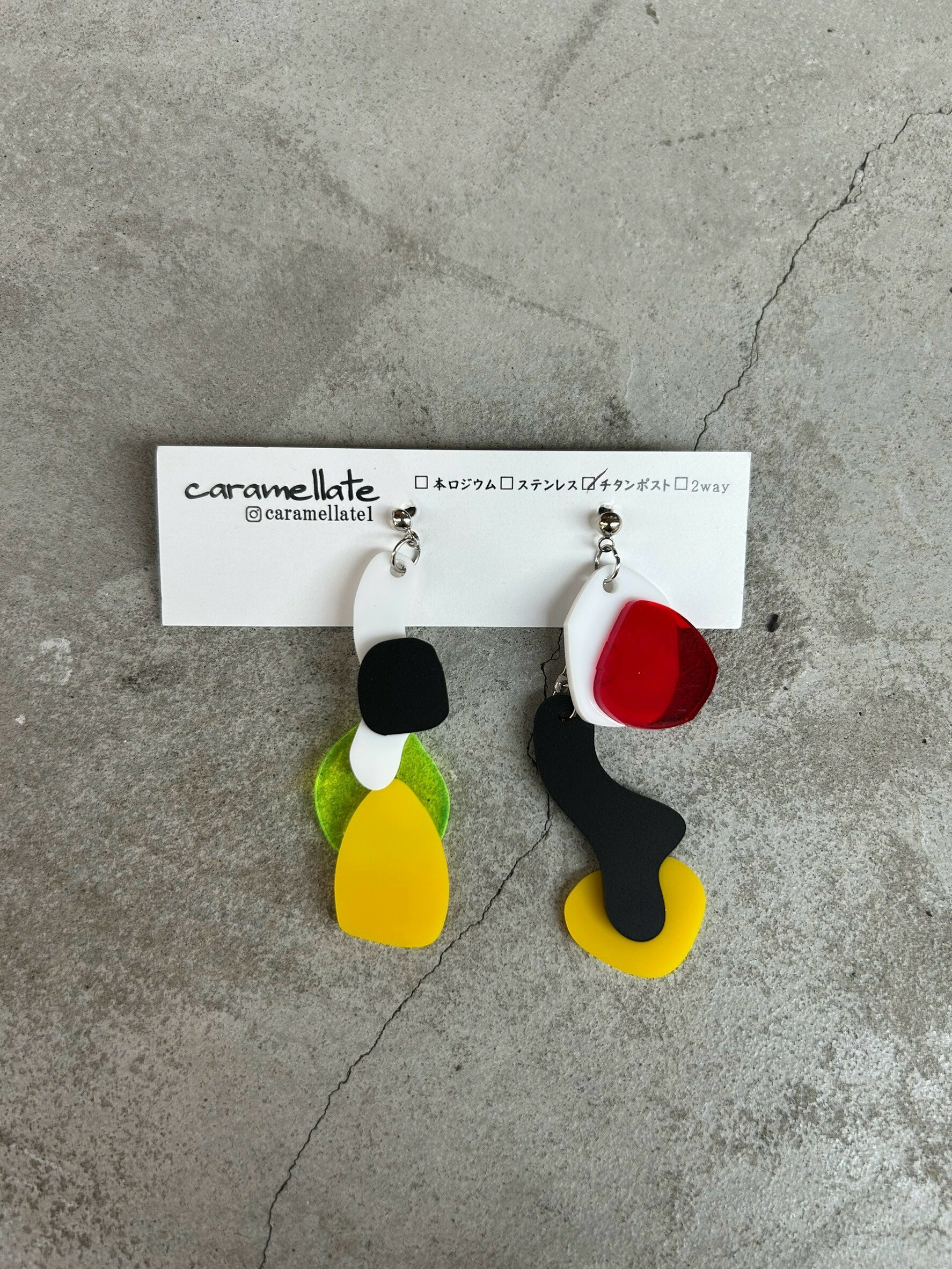 [caramellate] 壓克力耳環 | 耳針 | NO.27