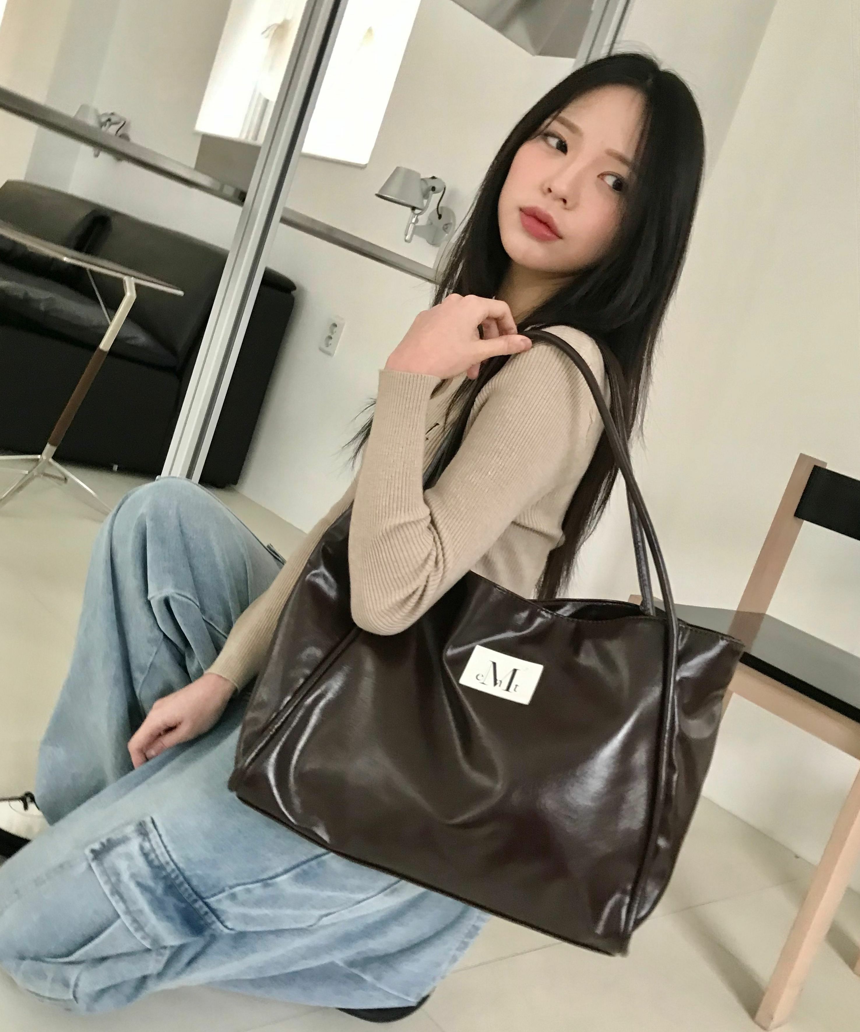 【MUCENT】GRIEK LEATHER SHOULDER BAG GRIEK LEATHER SHOULDER BAG UNISEX (2COLOR) - MUCENT | 60