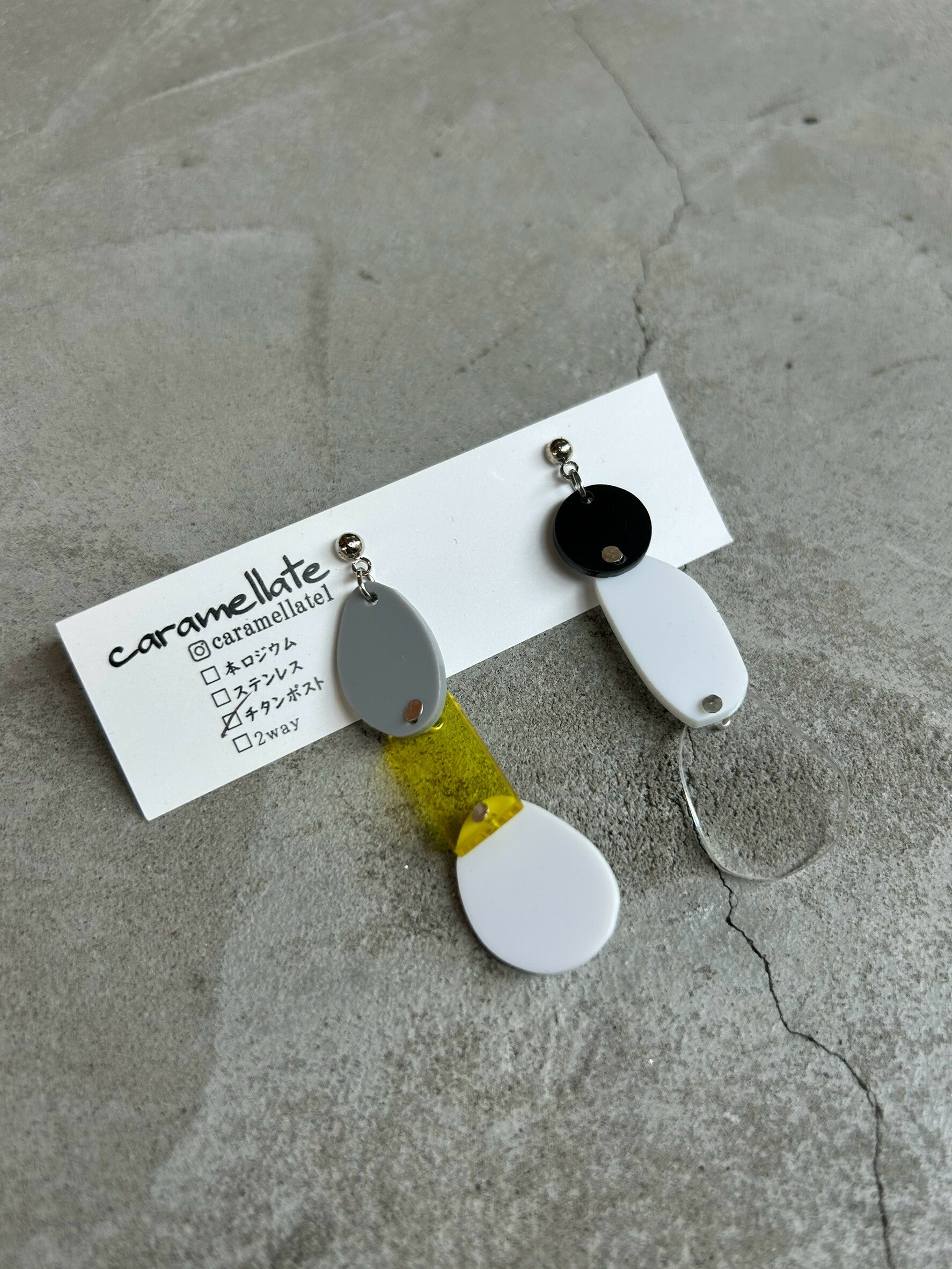 [caramellate] 壓克力耳環 | 耳針 | NO.29