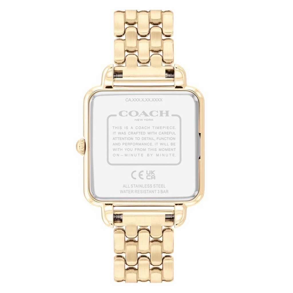【COACH】優雅方形C LOGO鏈帶腕錶CO14504495 28mm 現代鐘錶