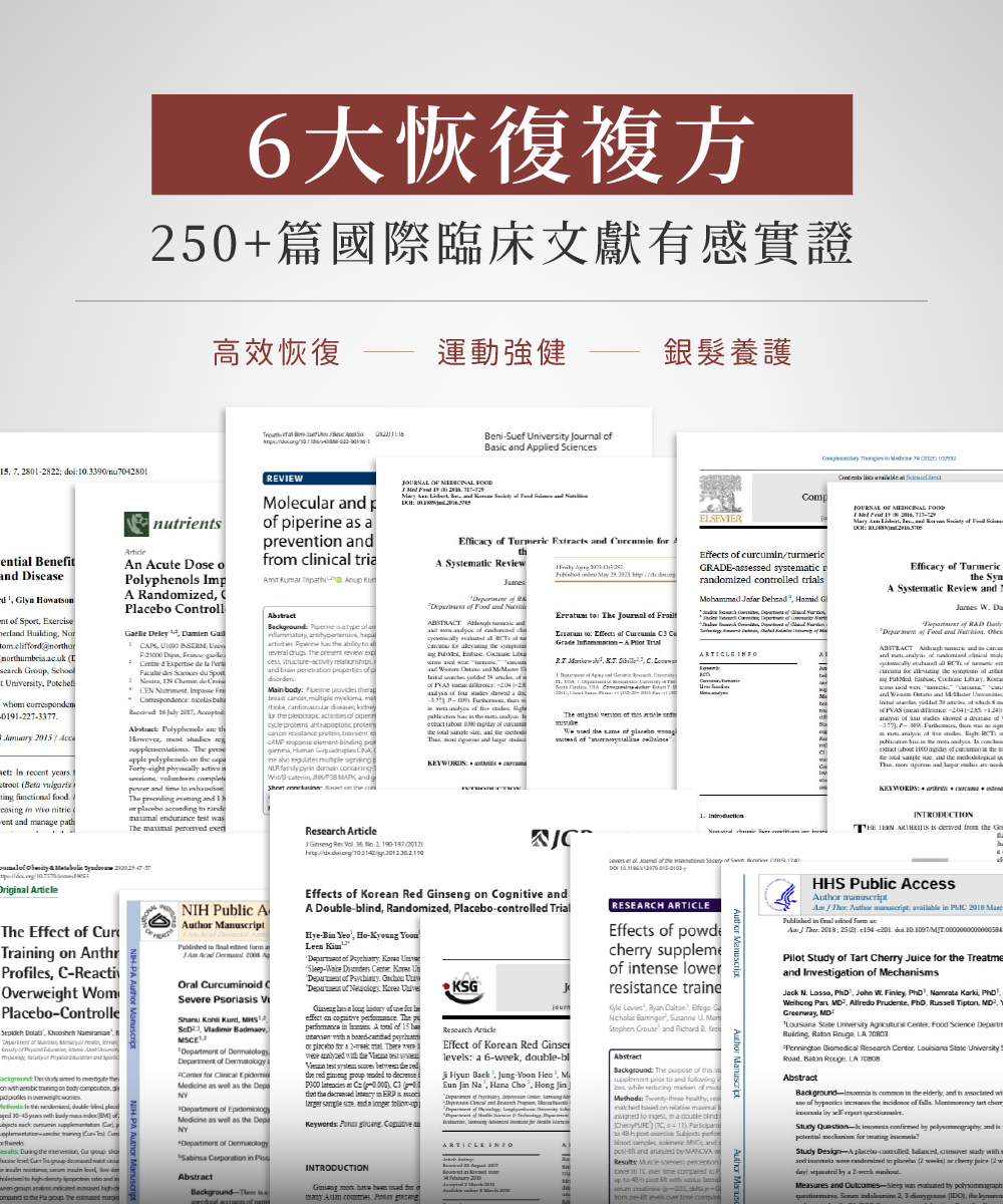 黃金恢復全能薑黃素複方膠囊六大恢復複方