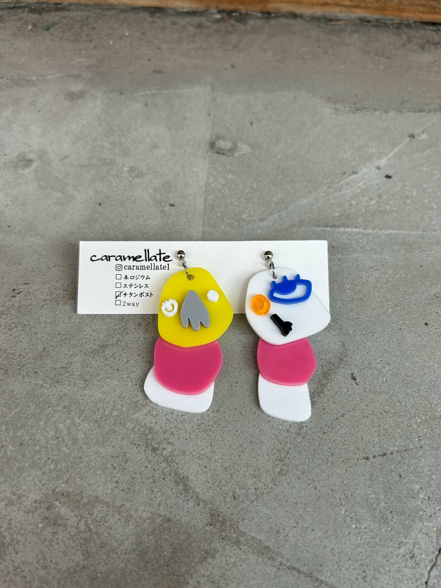 [caramellate] 怪趣表情耳環 | 耳針 | NO.32