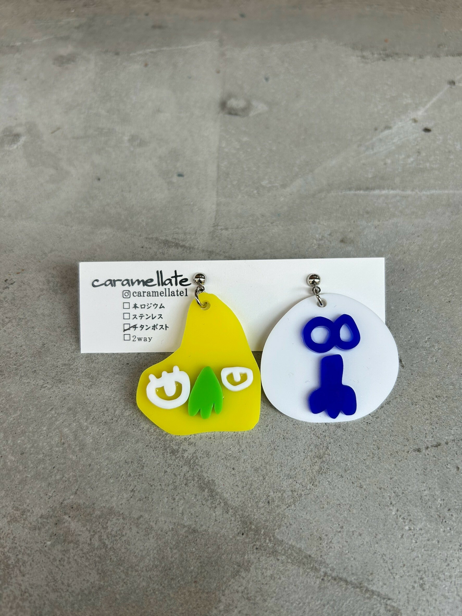 [caramellate] 怪趣表情耳環 | 耳針 | NO.34