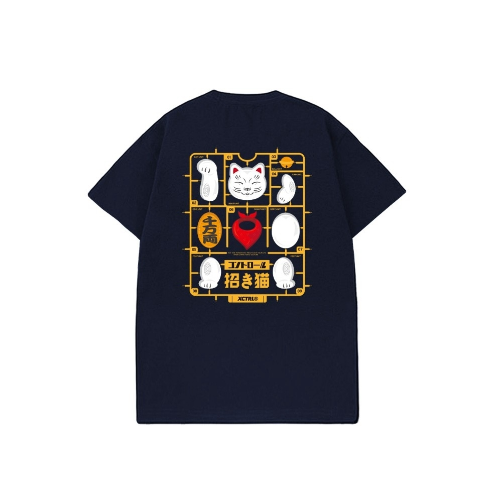 XCTRL 零件招財貓短T-丈青
