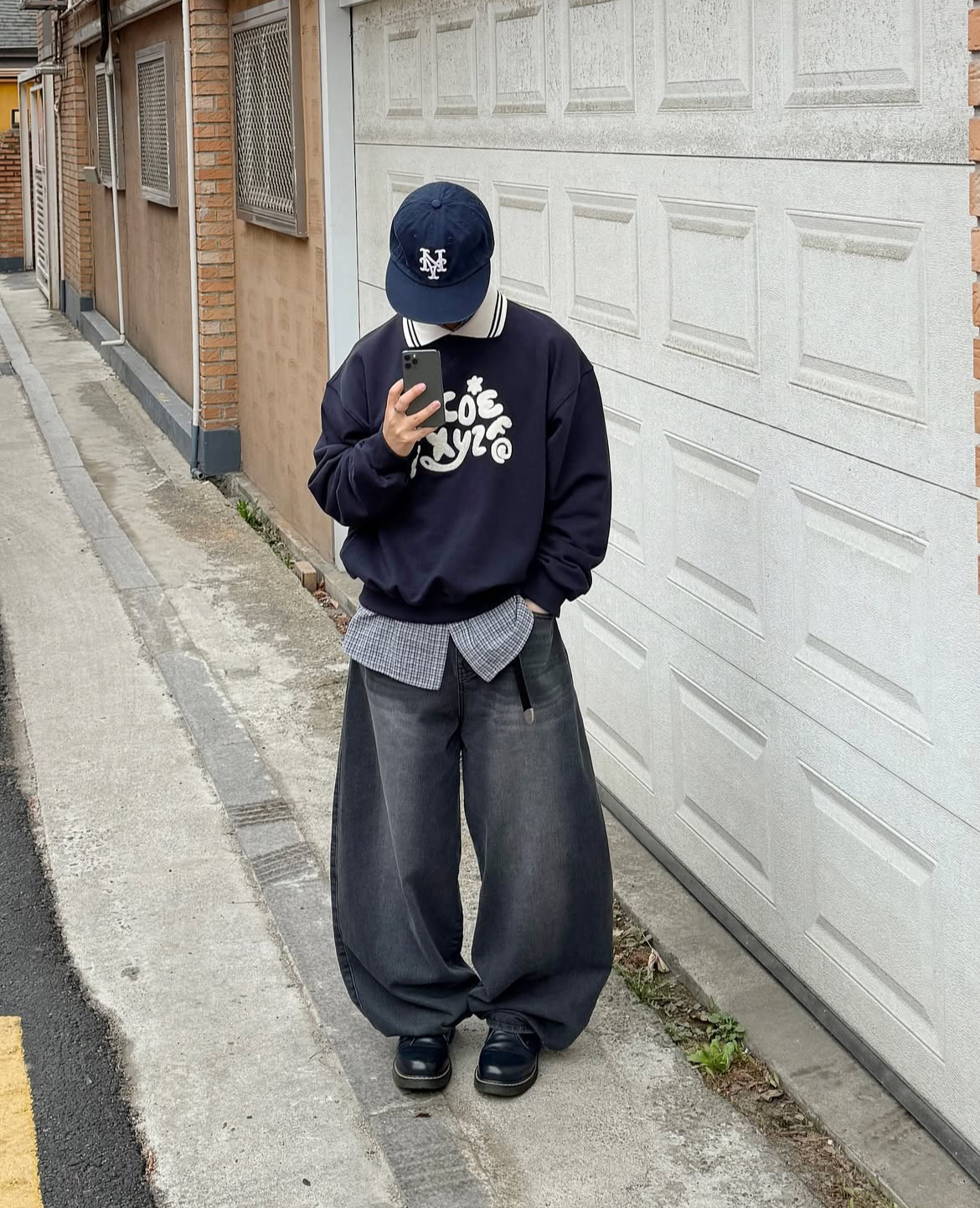 【代購】韓國選貨 Standard error. 水洗闊腿牛仔氣球褲 5色