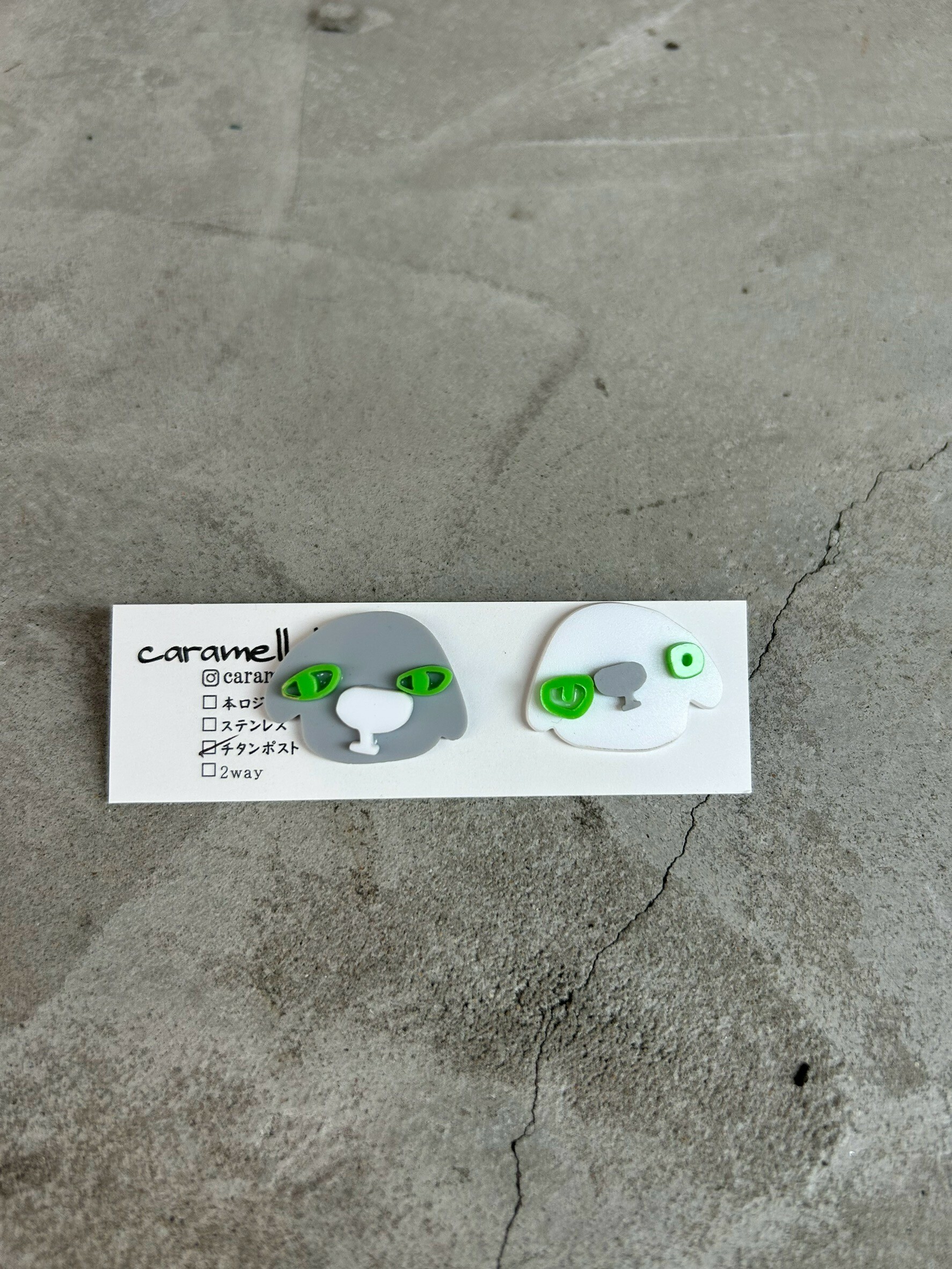 [caramellate] 怪趣表情耳環 | 耳針 | NO.39