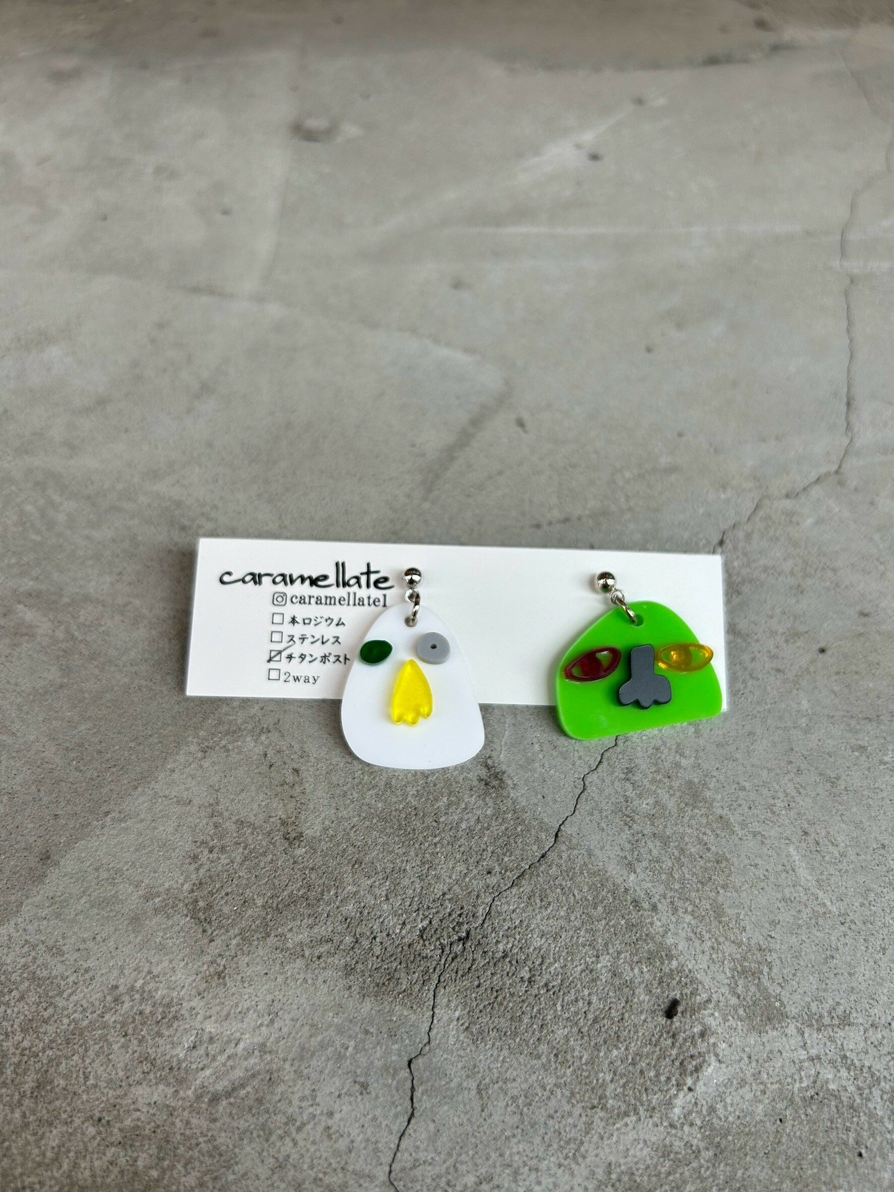 [caramellate] 怪趣表情耳環 | 耳針 | NO.40