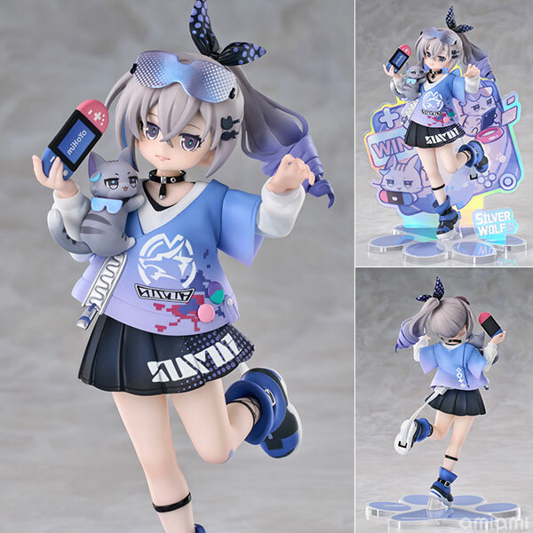 RIBOSE RISE UP+ Honkai: Star Rail Chibi Cat Series Figure Silver Wolf Ver. Complete Figure Provisional