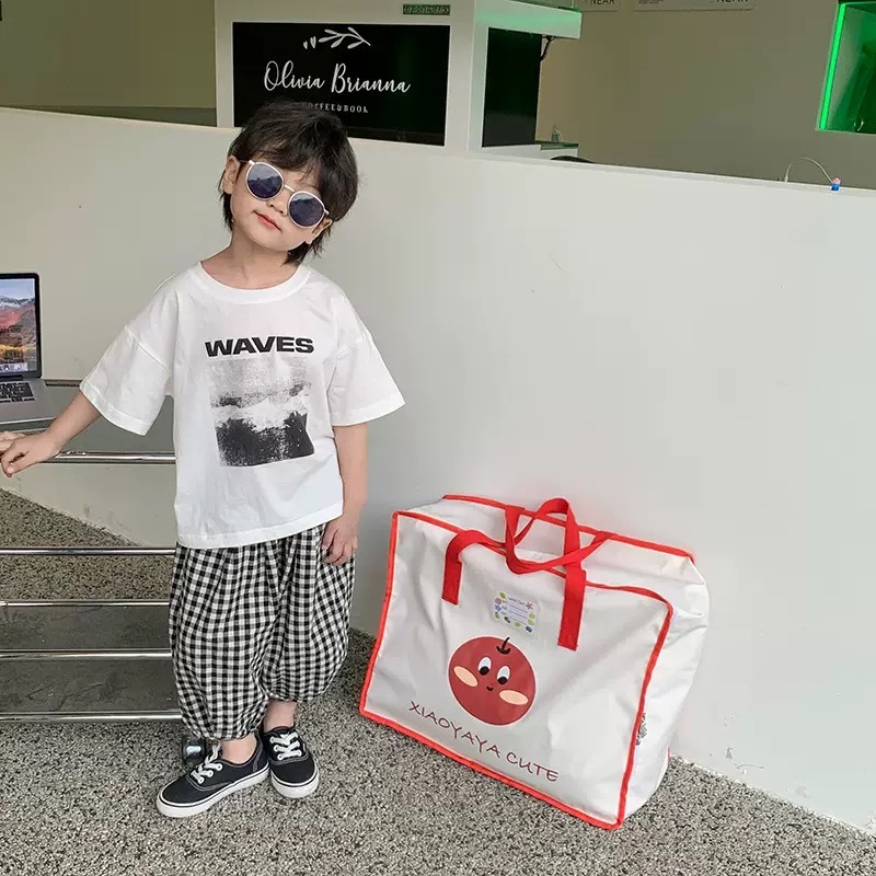 滾邊撞色收納袋