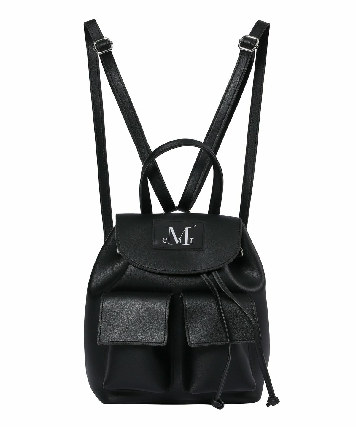 ☆MUCENT☆ Aren Two Pocket Leather Mini Backpack Unisex MUCENT AREN TWO POCKET LEATHER MINI BACKPACK UNISEX
