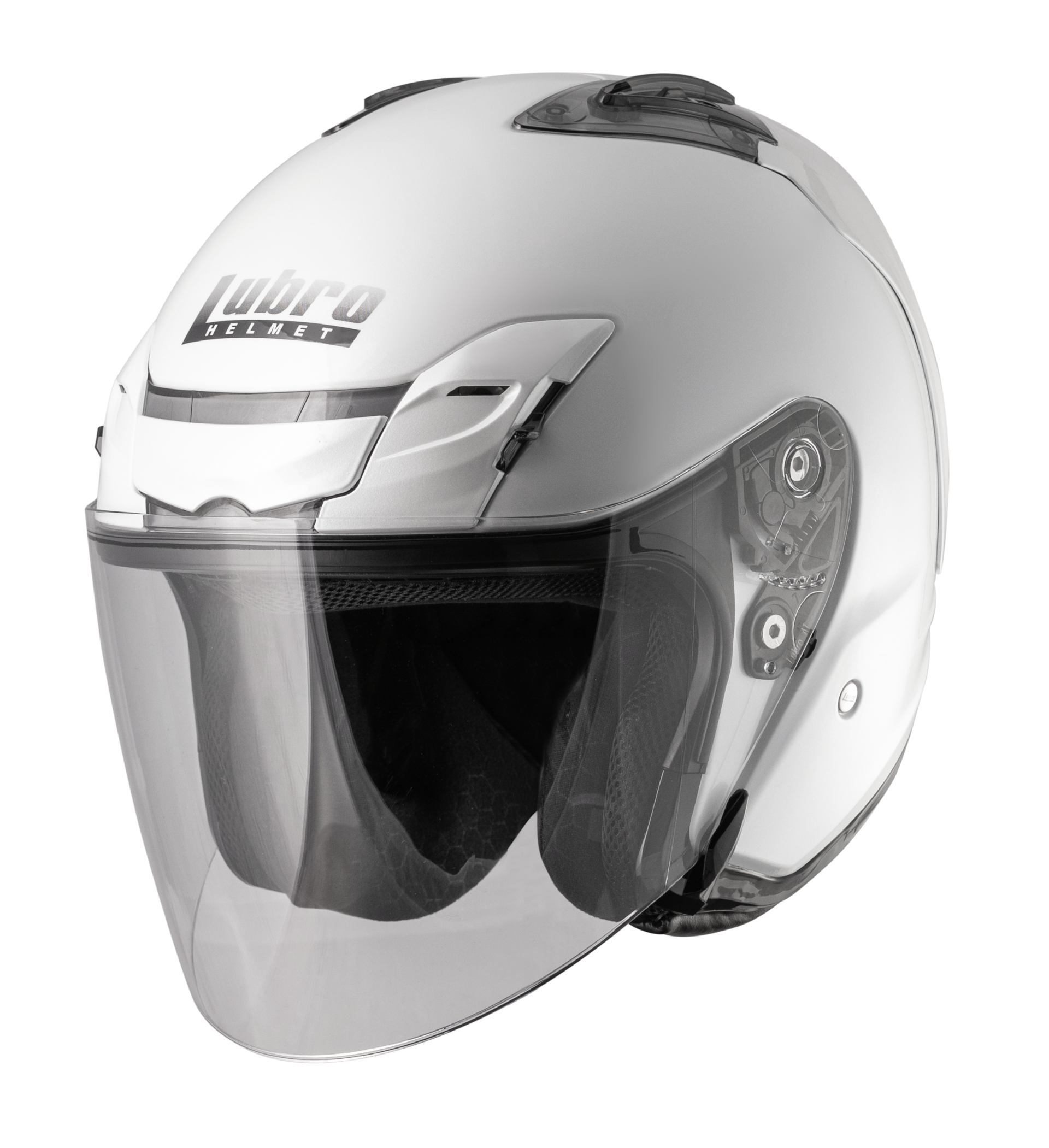 LUBRO AIR TECH 珍珠白 素色  四分之三罩式帽款