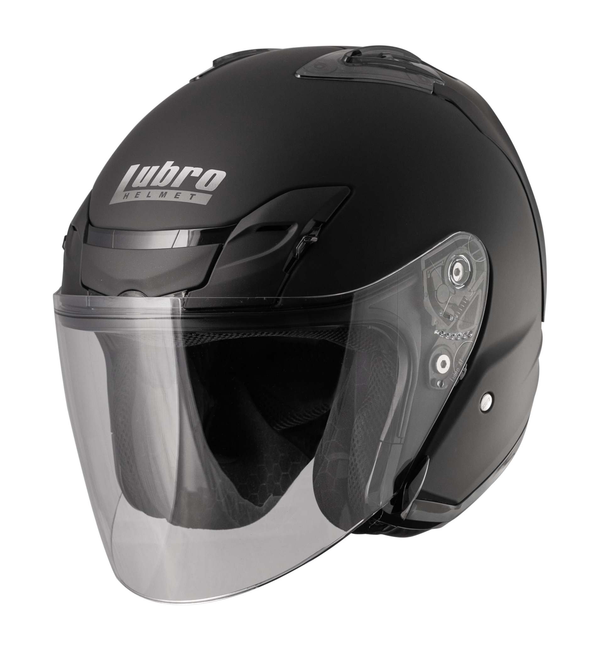 LUBRO AIR TECH 消光黑 素色  四分之三罩式帽款