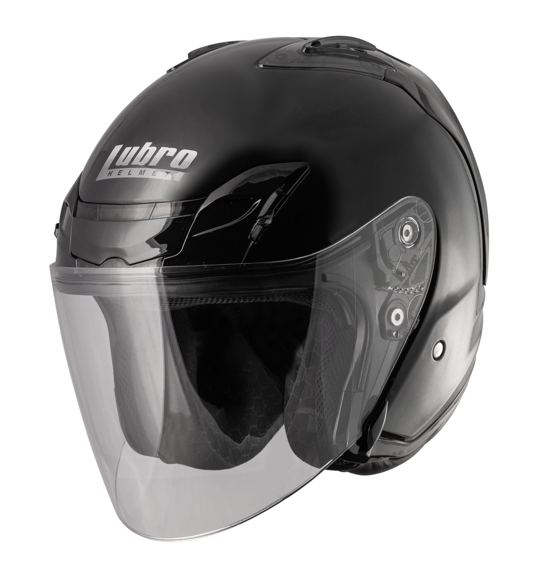 LUBRO AIR TECH 質感黑 素色  四分之三罩式帽款