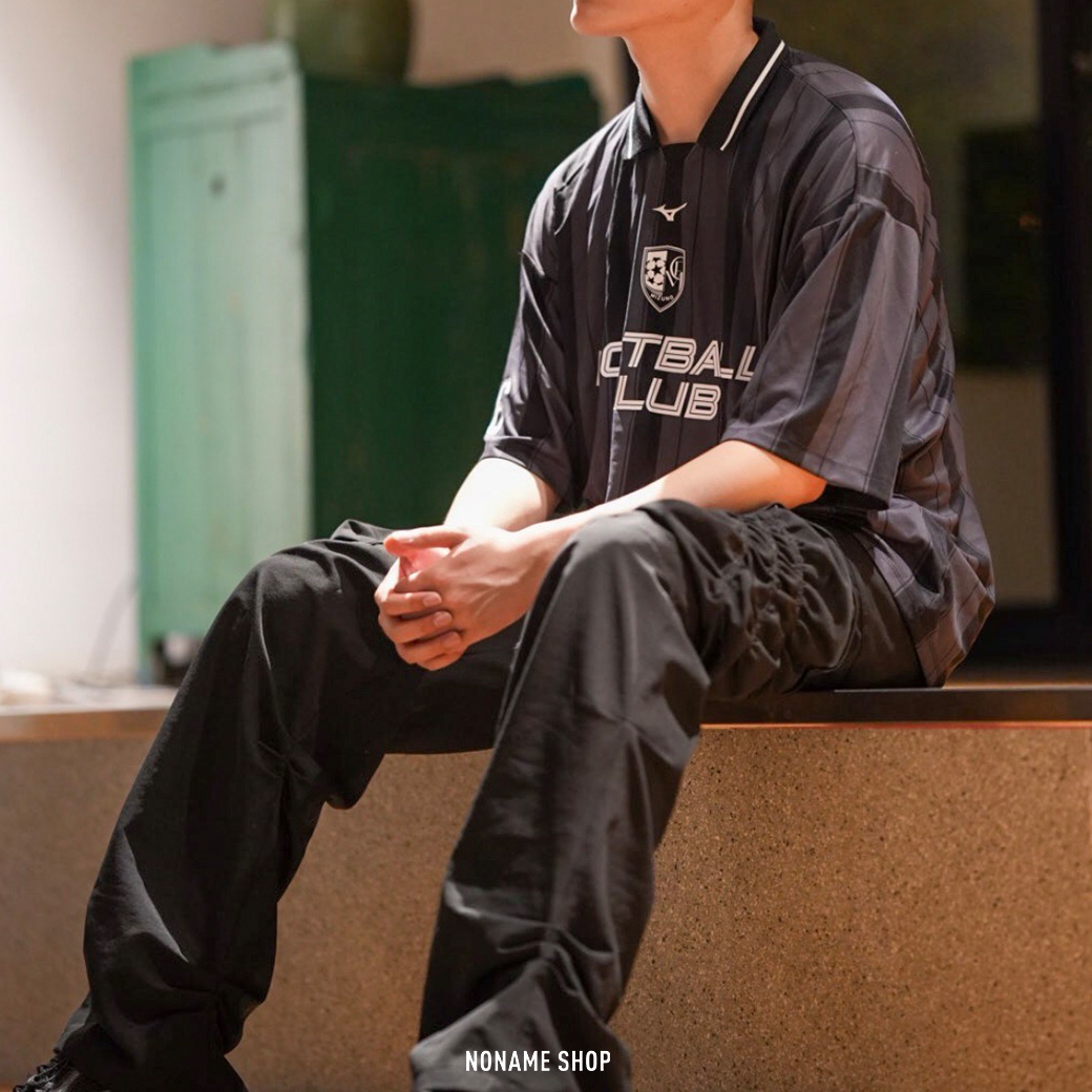 MIZUNO 美津濃 Essential系列 條紋 休閒 足球 上衣 短袖 (男款)