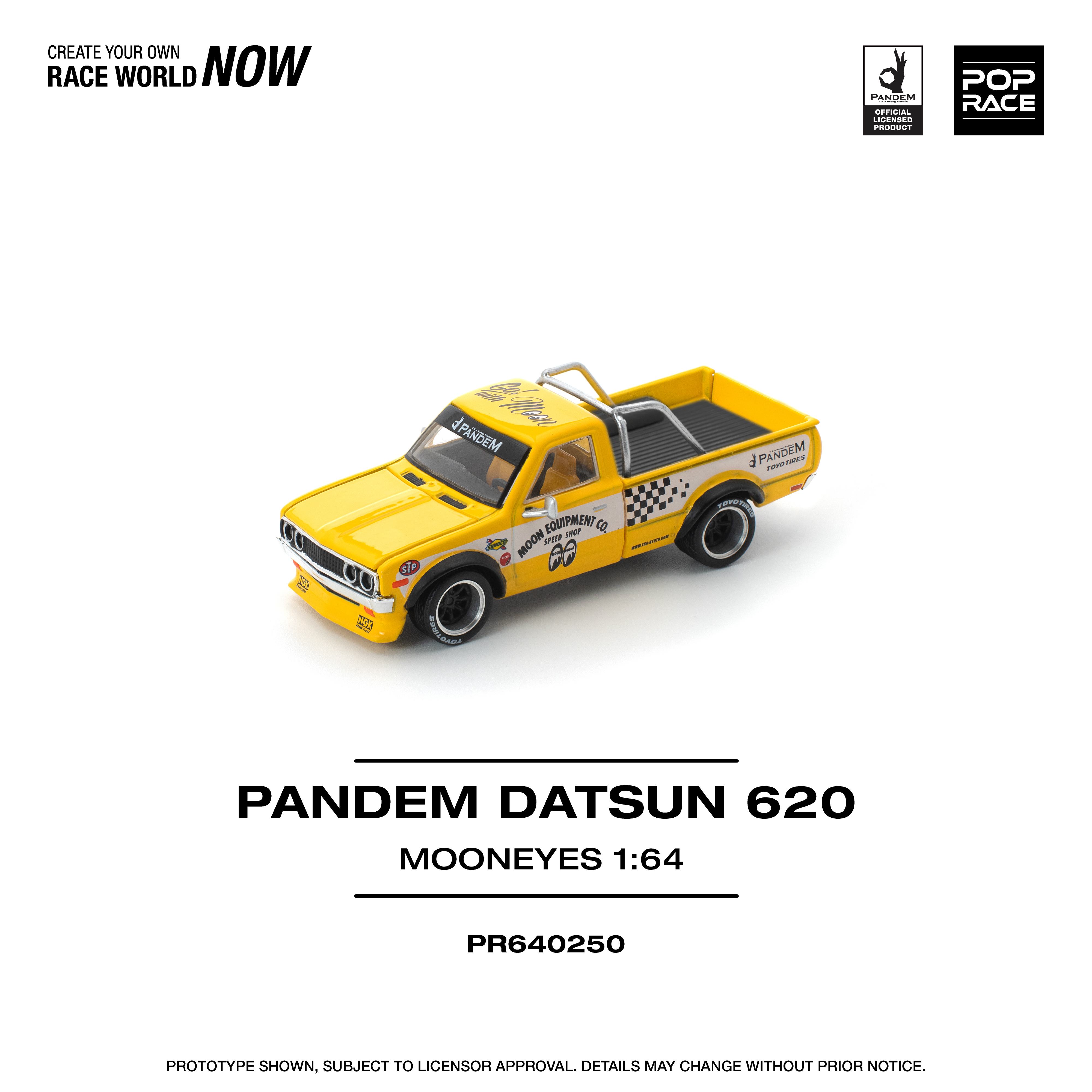POPRACE 1/64 PANDEM DATSUN 620 - MOONEYES