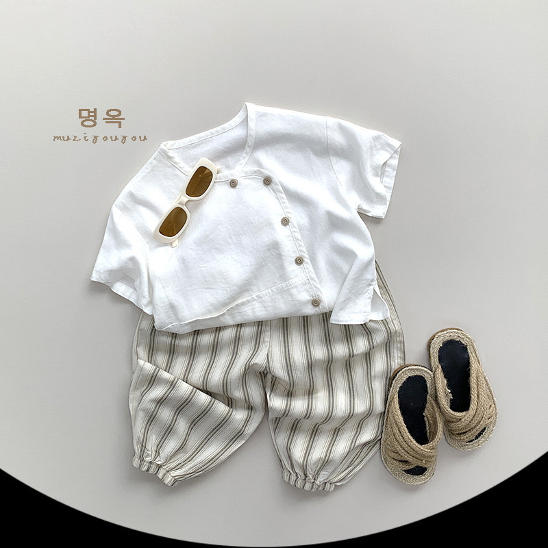 百搭條紋格子防蚊褲