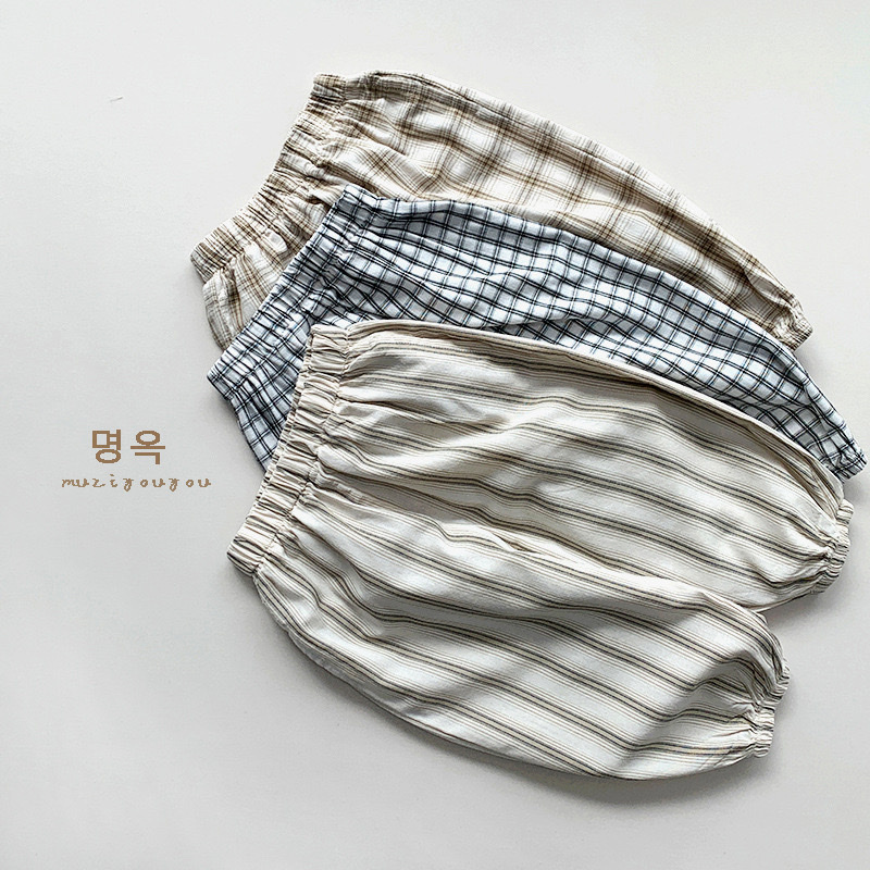 百搭條紋格子防蚊褲