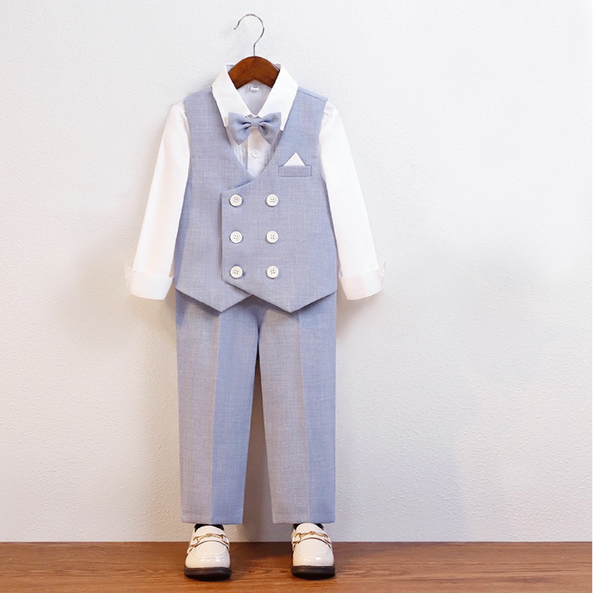 流行童裝【JK0056】貴氣紳士長袖西裝四件組套裝＊二色