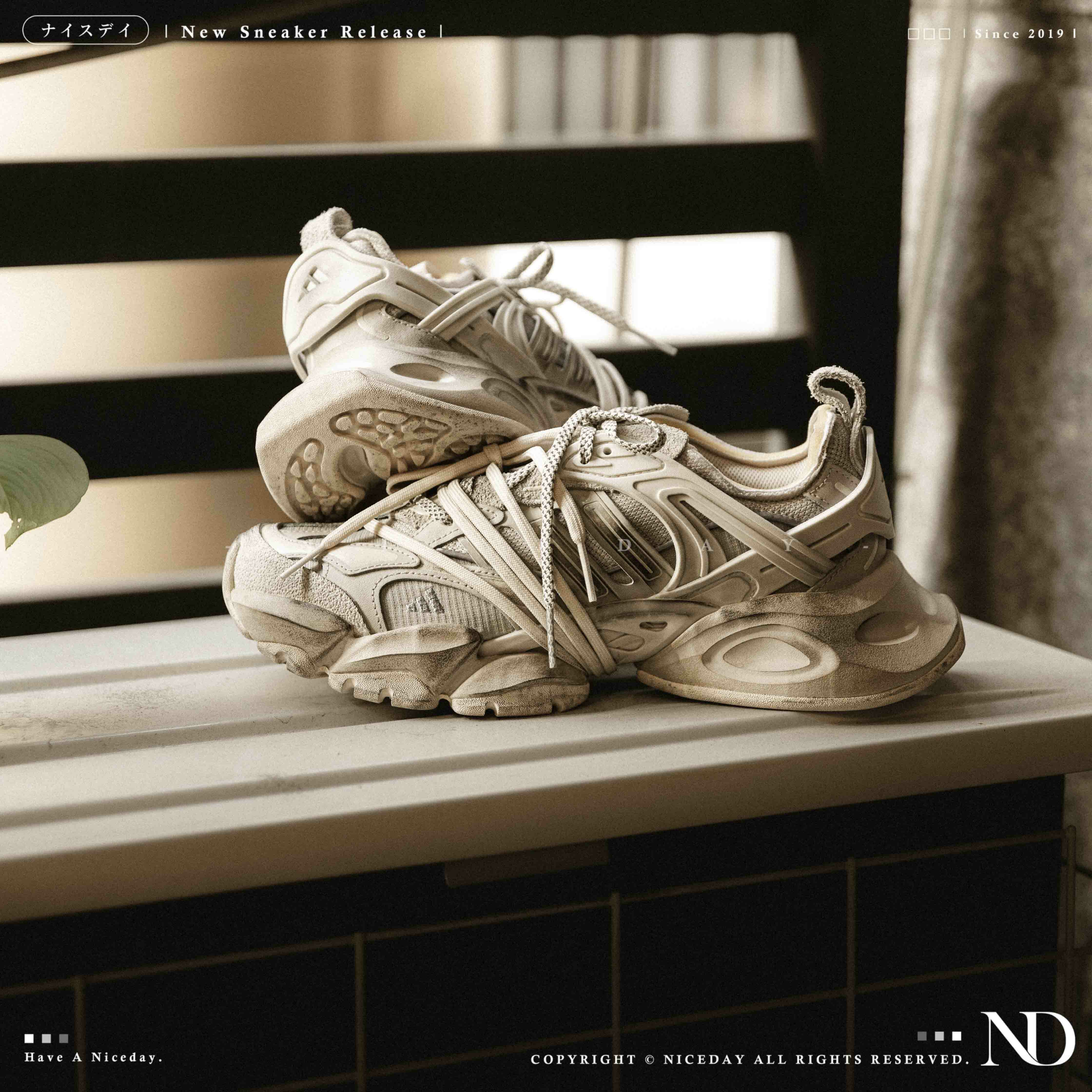 NICEDAY 代購 Adidas XLG Runner Deluxe "Vintage beige" 做舊 香檳米色  JR9632