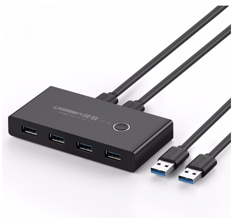 Ugreen USB 3.0 4 連接埠開關 附2 條 USB 公頭電纜_US216-30768