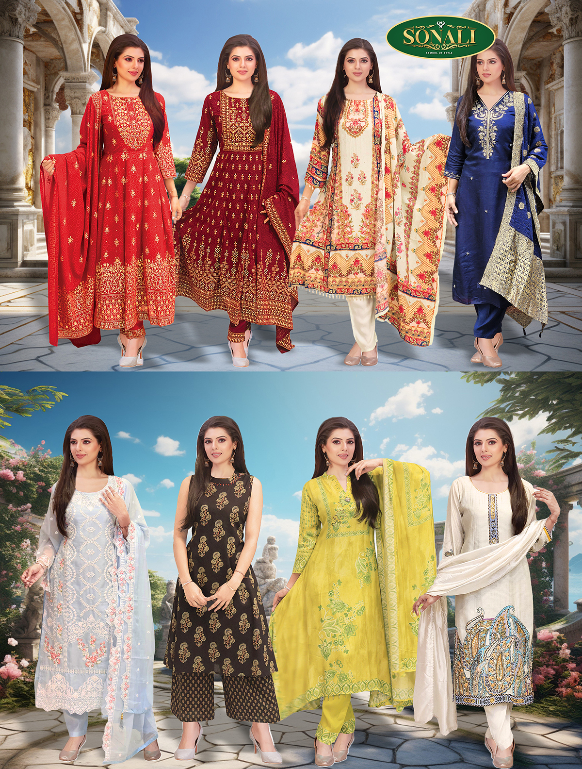 Sonali's Premier Suits Collections / Women's Sets / Ladies Indian Traditional Suits