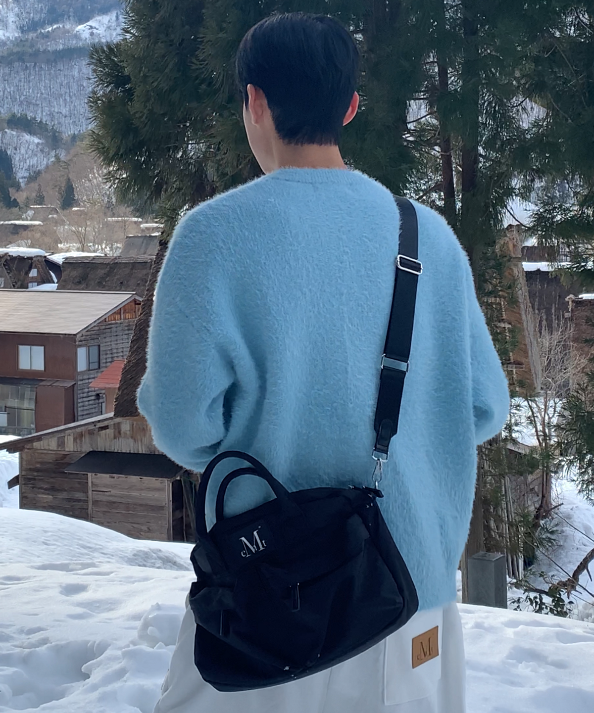 MUCENT LETIE SIGNATURE 3WAY DOUBLE POCKET CROSS BAG UNISEX