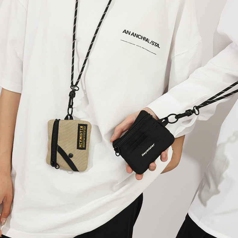 【BGZG016】Shadow Pass 造型設計零錢包/卡夾_可掛脖|腰掛|斜肩背