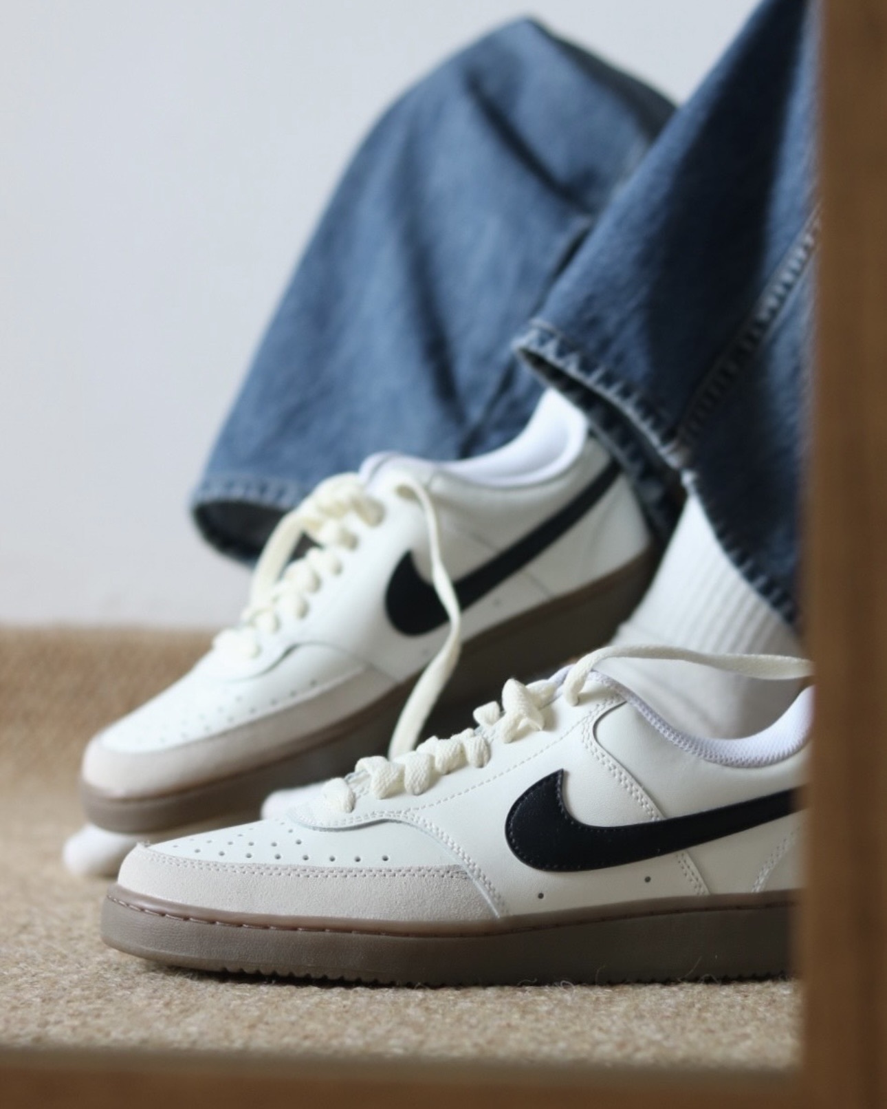 #預購 NIKE Court Vision 復古 德訓鞋 FQ8075-133 白黑焦糖底