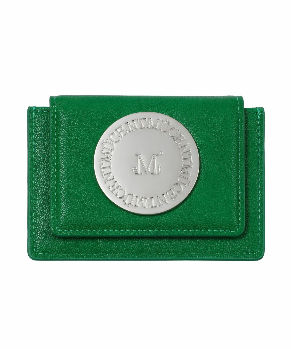 MUCENT COVER SIGNATURE METAL LOGO ACCORDION WALLET