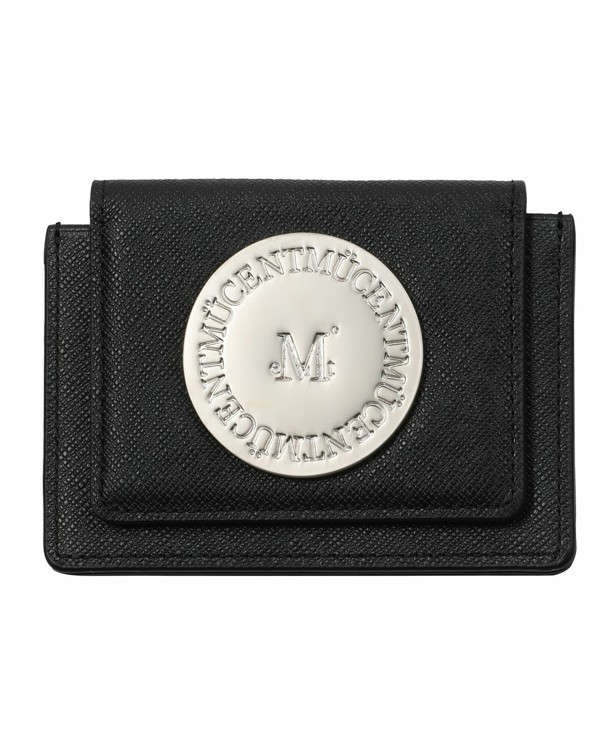 MUCENT COVER SIGNATURE METAL LOGO ACCORDION WALLET