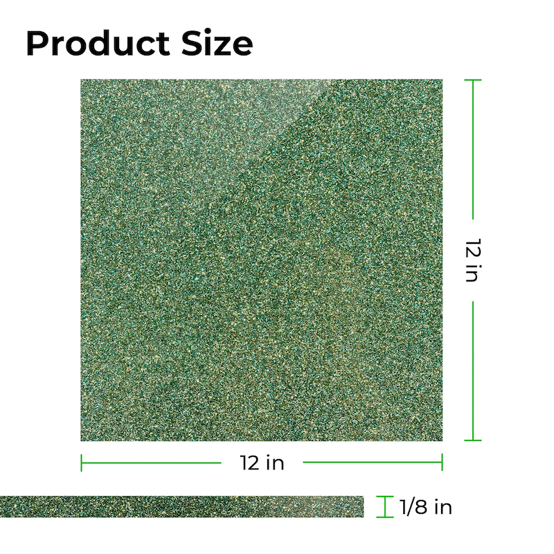 DTSL_Makeblock xTool 3mm Green Glitter Acrylic_Size