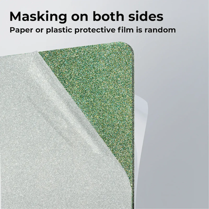 DTSL_Makeblock xTool 3mm Green Glitter Acrylic_Masking on Both Sides