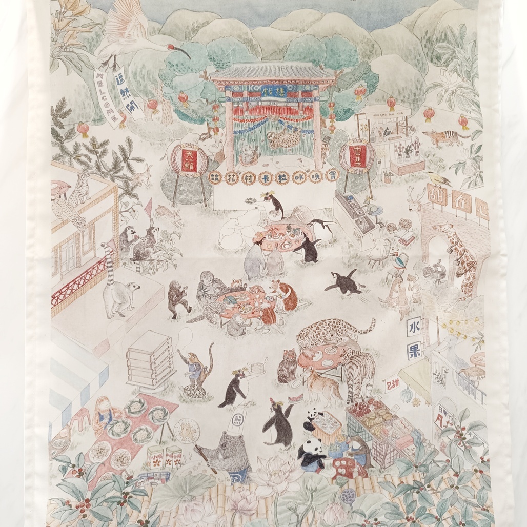 竹工凡花．插畫掛布 共七款