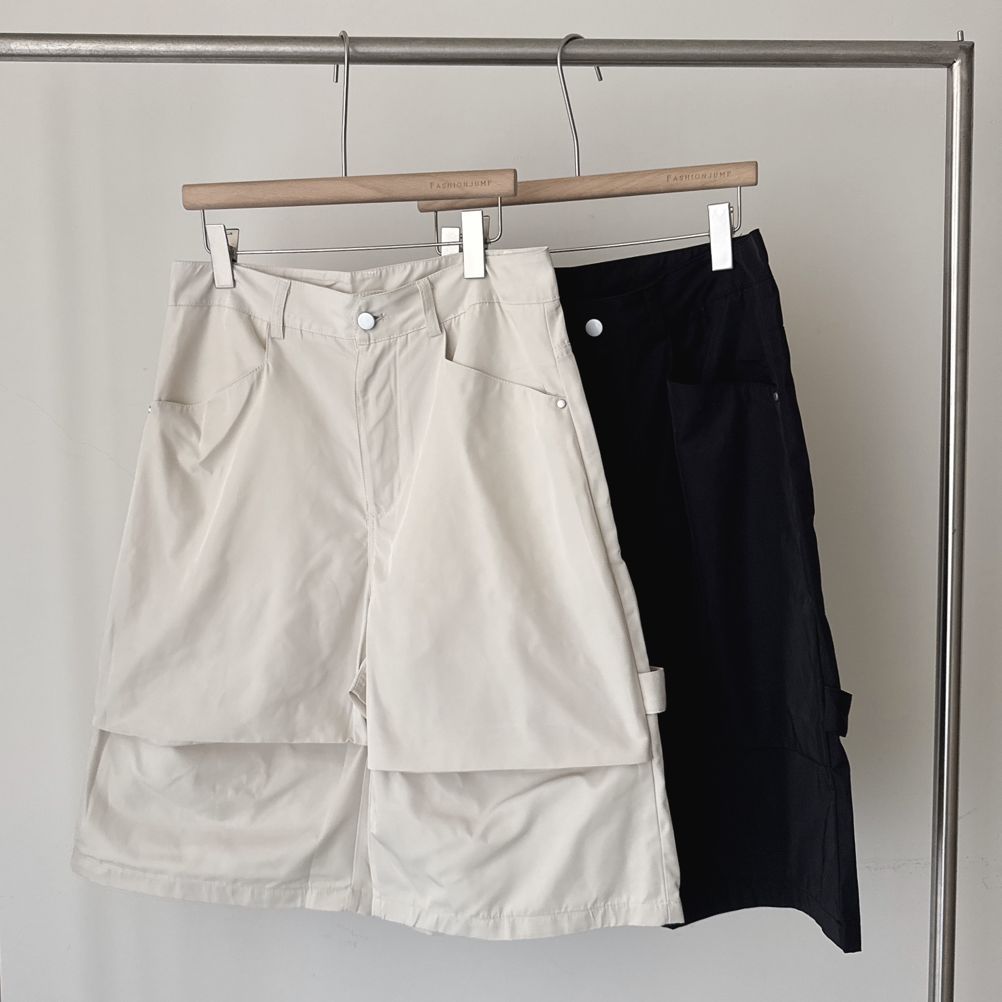 （現貨）P009 日系 cityboy 膝摺痕 紐帶設計 七分褲