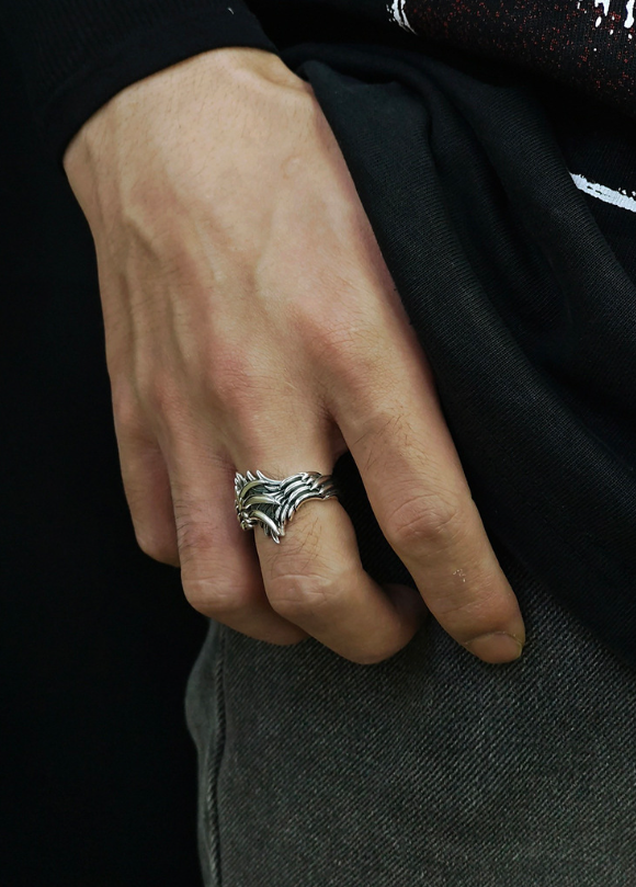 雙翼交織設計開口戒指【ACCY059】