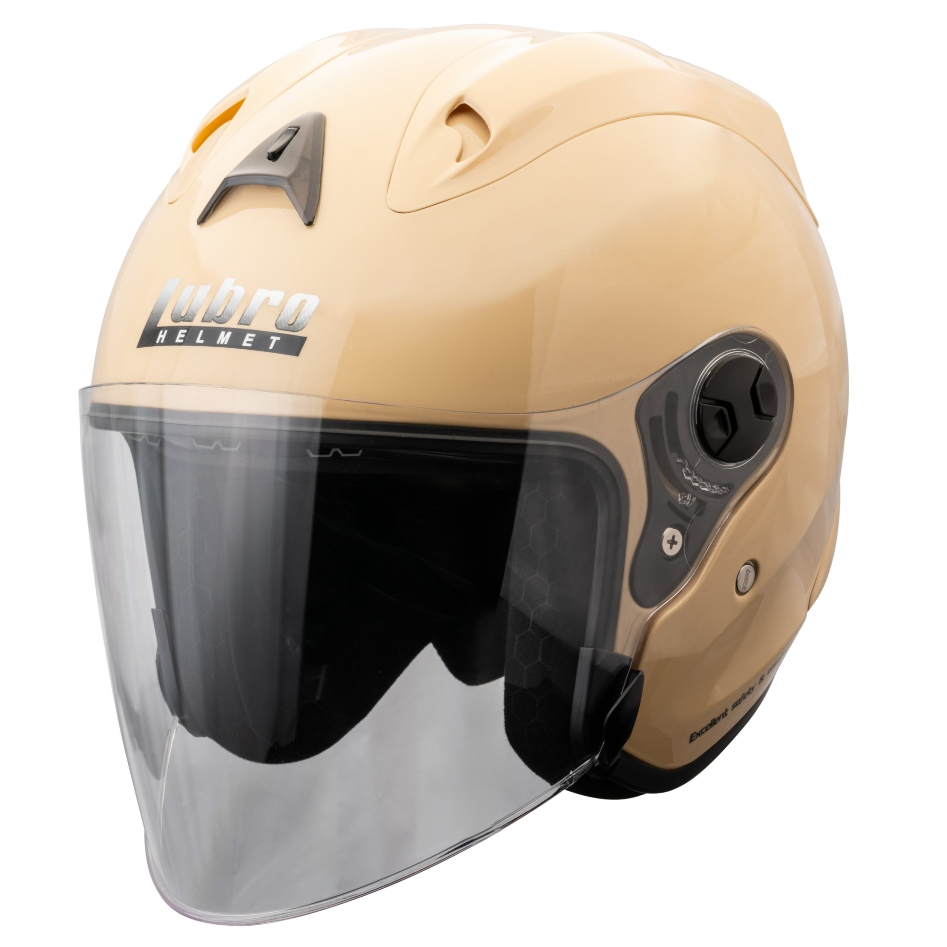 LUBRO RACE TECH Final Edition 奶茶 素色  四分之三罩式帽款