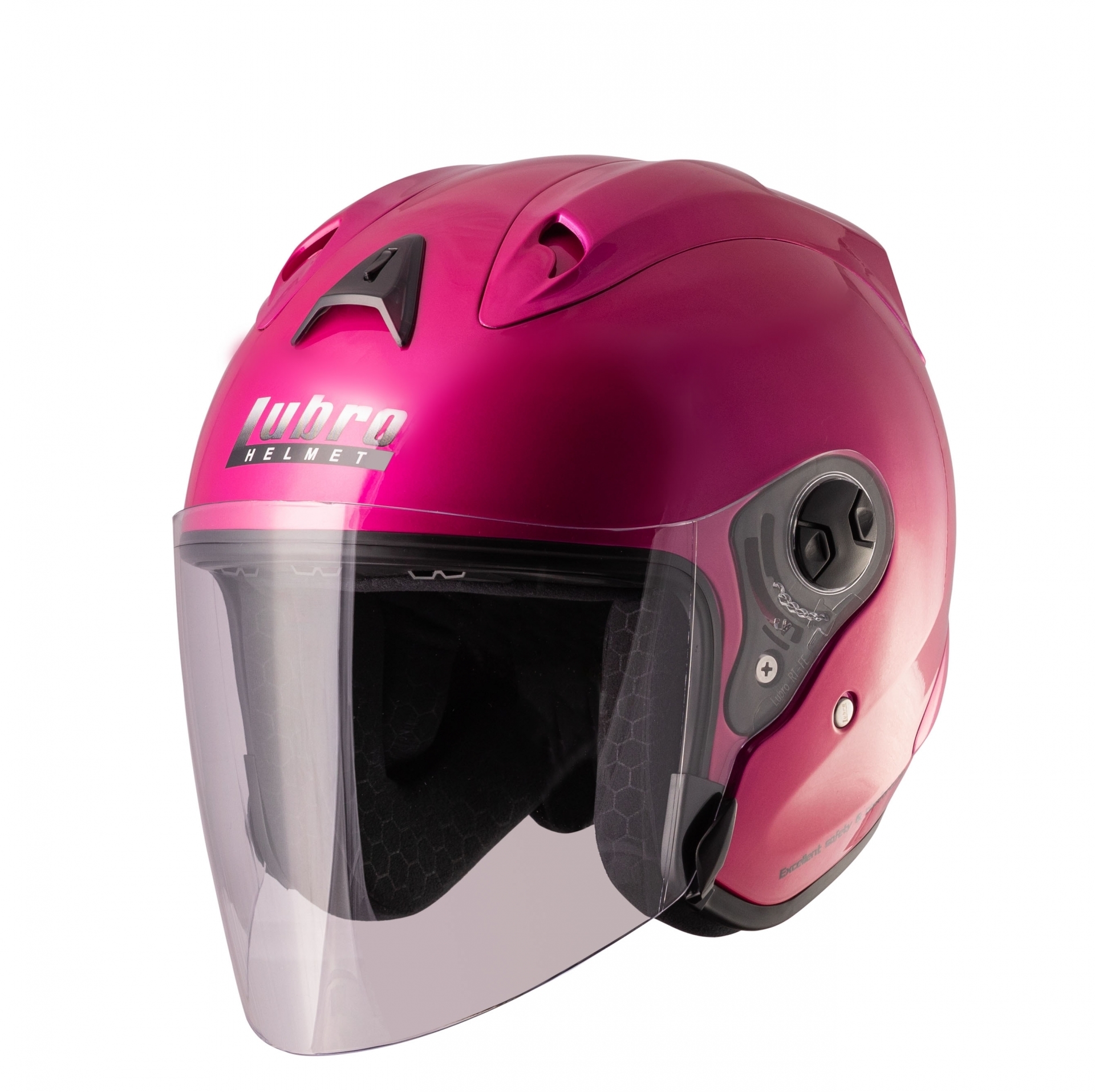 LUBRO RACE TECH Final Edition 桃紅色 素色  四分之三罩式帽款